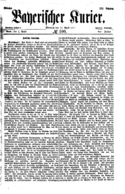 Bayerischer Kurier Mittwoch 11. April 1877