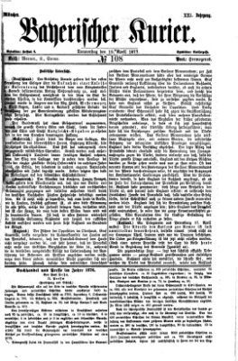 Bayerischer Kurier Donnerstag 19. April 1877