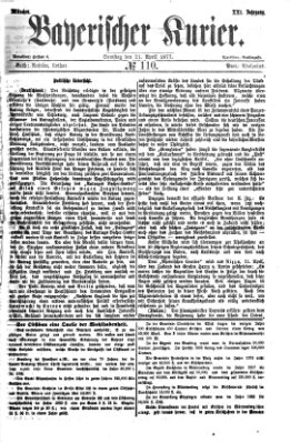 Bayerischer Kurier Samstag 21. April 1877