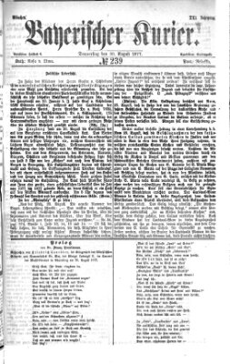 Bayerischer Kurier Donnerstag 30. August 1877