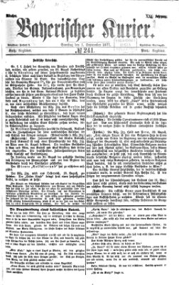 Bayerischer Kurier Samstag 1. September 1877