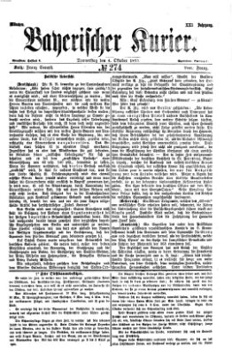 Bayerischer Kurier Donnerstag 4. Oktober 1877