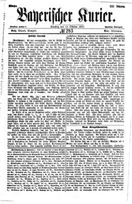 Bayerischer Kurier Samstag 13. Oktober 1877
