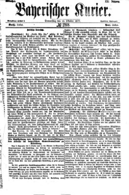 Bayerischer Kurier Donnerstag 18. Oktober 1877