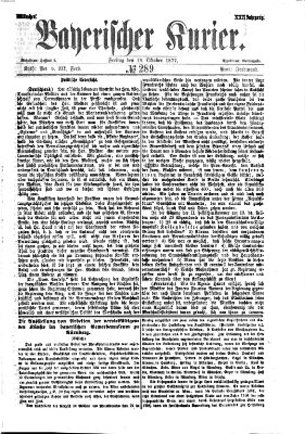 Bayerischer Kurier Freitag 19. Oktober 1877