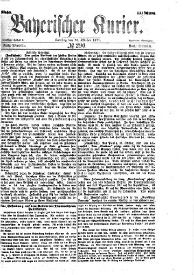 Bayerischer Kurier Samstag 20. Oktober 1877