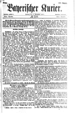 Bayerischer Kurier Freitag 9. November 1877