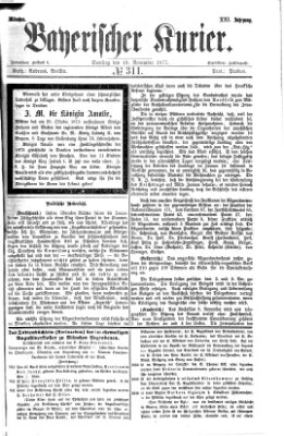 Bayerischer Kurier Samstag 10. November 1877