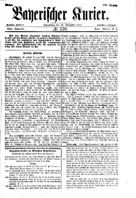 Bayerischer Kurier Donnerstag 29. November 1877