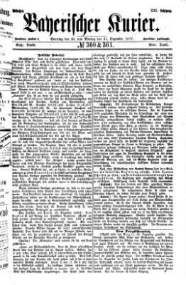 Bayerischer Kurier Sonntag 30. Dezember 1877