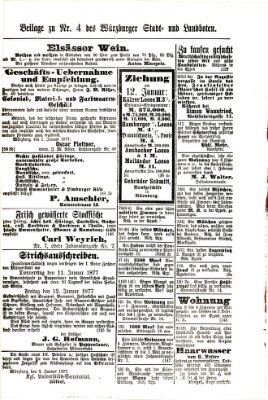 Würzburger Stadt- und Landbote Donnerstag 4. Januar 1877