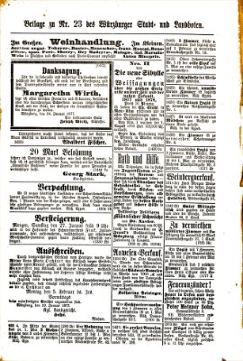 Würzburger Stadt- und Landbote Freitag 26. Januar 1877