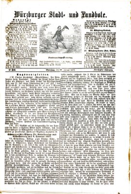 Würzburger Stadt- und Landbote Montag 29. Januar 1877