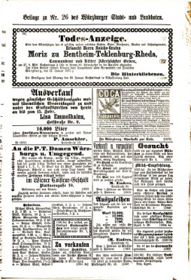 Würzburger Stadt- und Landbote Dienstag 30. Januar 1877