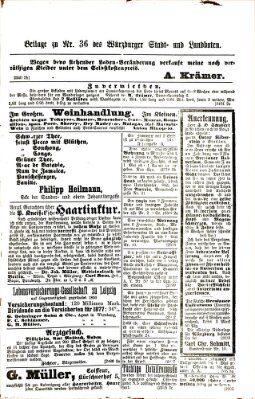 Würzburger Stadt- und Landbote Samstag 10. Februar 1877