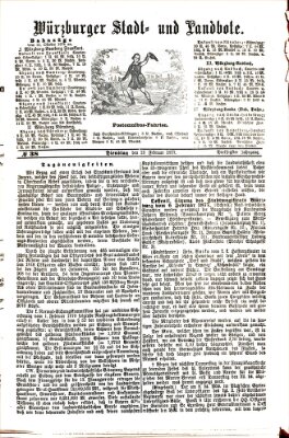 Würzburger Stadt- und Landbote Dienstag 13. Februar 1877