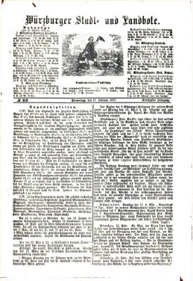 Würzburger Stadt- und Landbote Samstag 17. Februar 1877