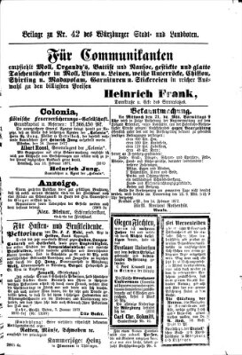 Würzburger Stadt- und Landbote Samstag 17. Februar 1877