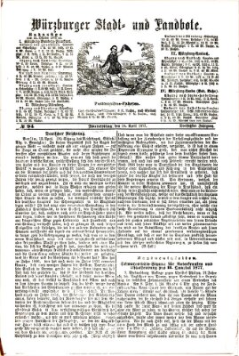 Würzburger Stadt- und Landbote Donnerstag 19. April 1877