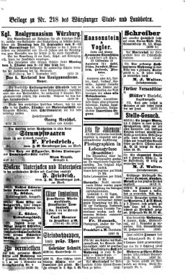 Würzburger Stadt- und Landbote Mittwoch 12. September 1877