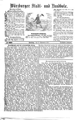 Würzburger Stadt- und Landbote Freitag 14. September 1877
