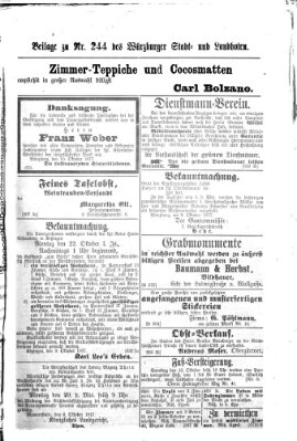 Würzburger Stadt- und Landbote Freitag 12. Oktober 1877