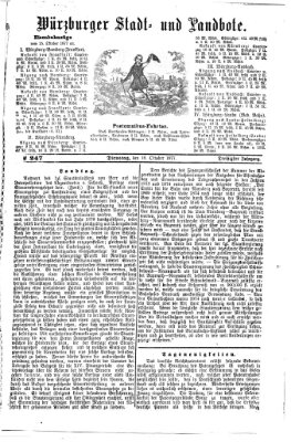 Würzburger Stadt- und Landbote Dienstag 16. Oktober 1877