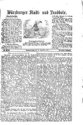 Würzburger Stadt- und Landbote Donnerstag 15. November 1877