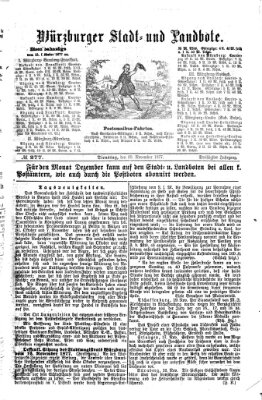 Würzburger Stadt- und Landbote Dienstag 20. November 1877