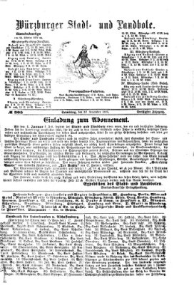 Würzburger Stadt- und Landbote Samstag 22. Dezember 1877