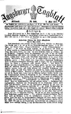 Augsburger Tagblatt Mittwoch 9. Mai 1877