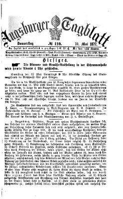 Augsburger Tagblatt Donnerstag 10. Mai 1877