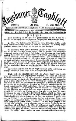 Augsburger Tagblatt Samstag 14. Juli 1877