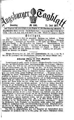 Augsburger Tagblatt Sonntag 15. Juli 1877