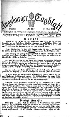 Augsburger Tagblatt Dienstag 17. Juli 1877