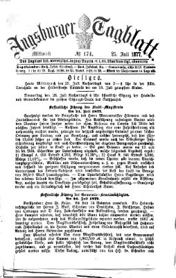 Augsburger Tagblatt Mittwoch 25. Juli 1877