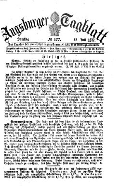 Augsburger Tagblatt Samstag 28. Juli 1877