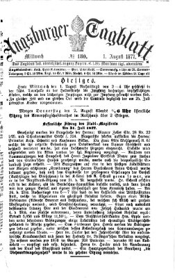 Augsburger Tagblatt Mittwoch 1. August 1877