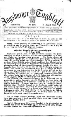 Augsburger Tagblatt Donnerstag 9. August 1877