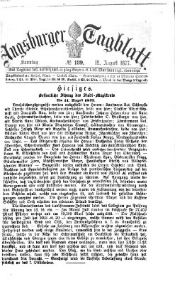 Augsburger Tagblatt Sonntag 12. August 1877