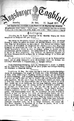 Augsburger Tagblatt Sonntag 26. August 1877