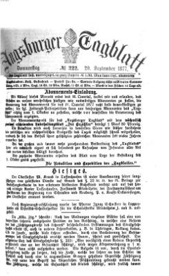 Augsburger Tagblatt Donnerstag 20. September 1877