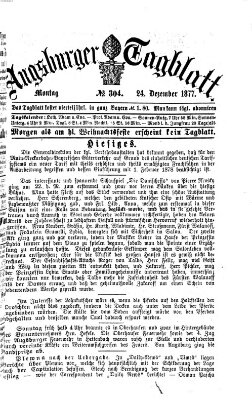 Augsburger Tagblatt Montag 24. Dezember 1877