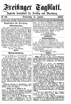 Freisinger Tagblatt (Freisinger Wochenblatt) Donnerstag 25. Januar 1877