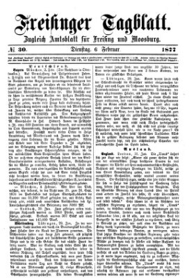 Freisinger Tagblatt (Freisinger Wochenblatt) Dienstag 6. Februar 1877