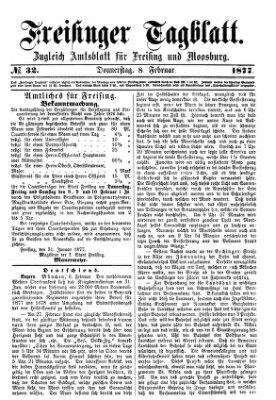 Freisinger Tagblatt (Freisinger Wochenblatt) Donnerstag 8. Februar 1877