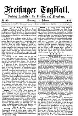 Freisinger Tagblatt (Freisinger Wochenblatt) Sonntag 11. Februar 1877