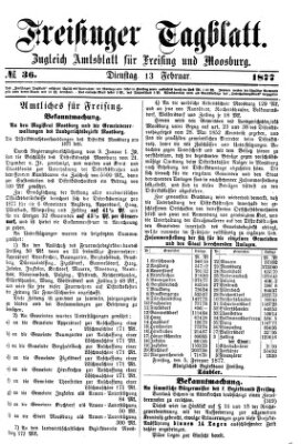 Freisinger Tagblatt (Freisinger Wochenblatt) Dienstag 13. Februar 1877