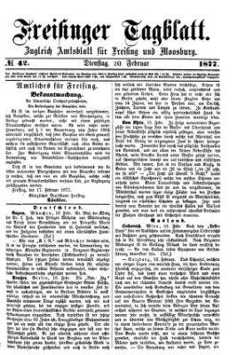 Freisinger Tagblatt (Freisinger Wochenblatt) Dienstag 20. Februar 1877