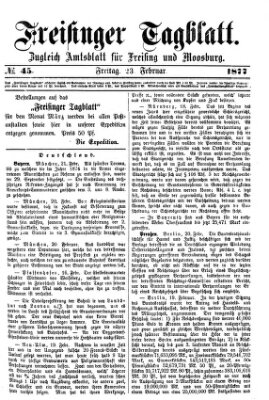 Freisinger Tagblatt (Freisinger Wochenblatt) Freitag 23. Februar 1877